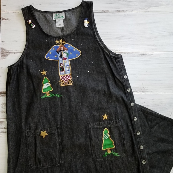 christmas overall dress